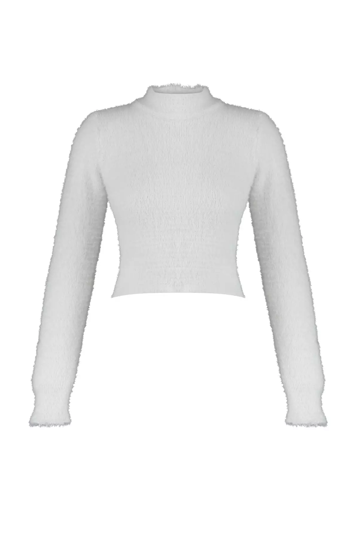 White turtleneck hot sale crop sweater