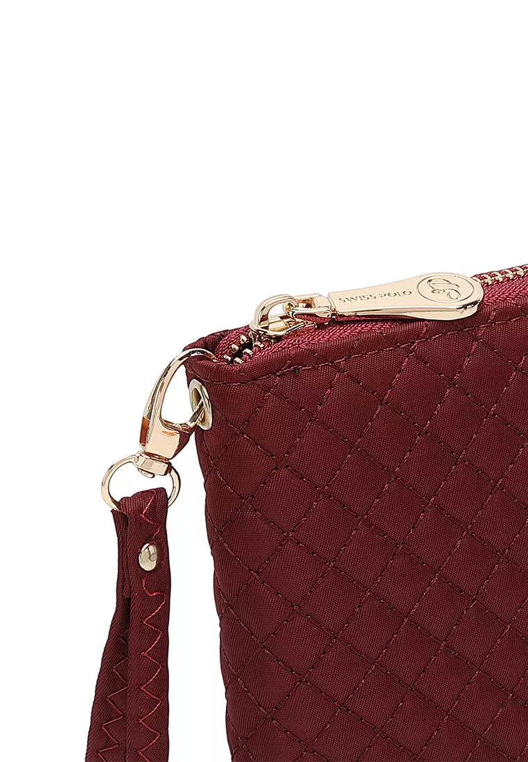 Women Quilted Long Purse / Wallet - Red