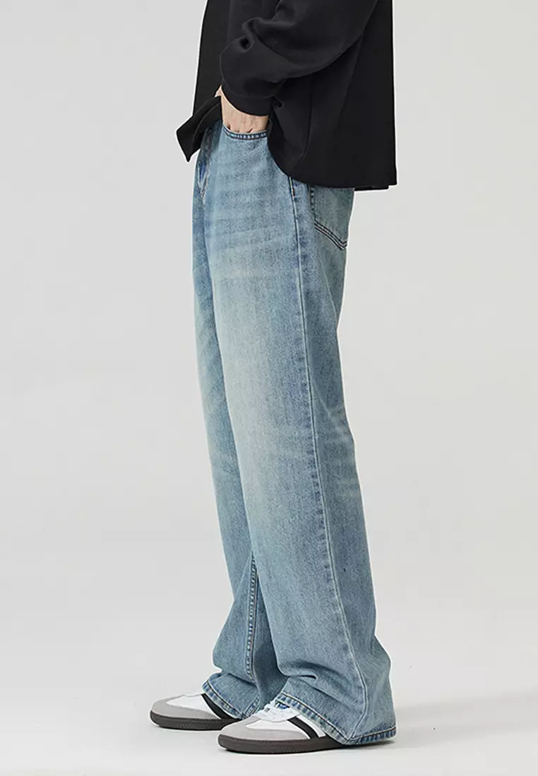 Vintage Washed Boot Cut Jeans LKTM-K8607