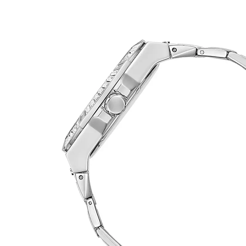 Jam Tangan Pria Guess Zeus GW0209G1 Crystal Accented Silver Dial Stainless Steel Strap