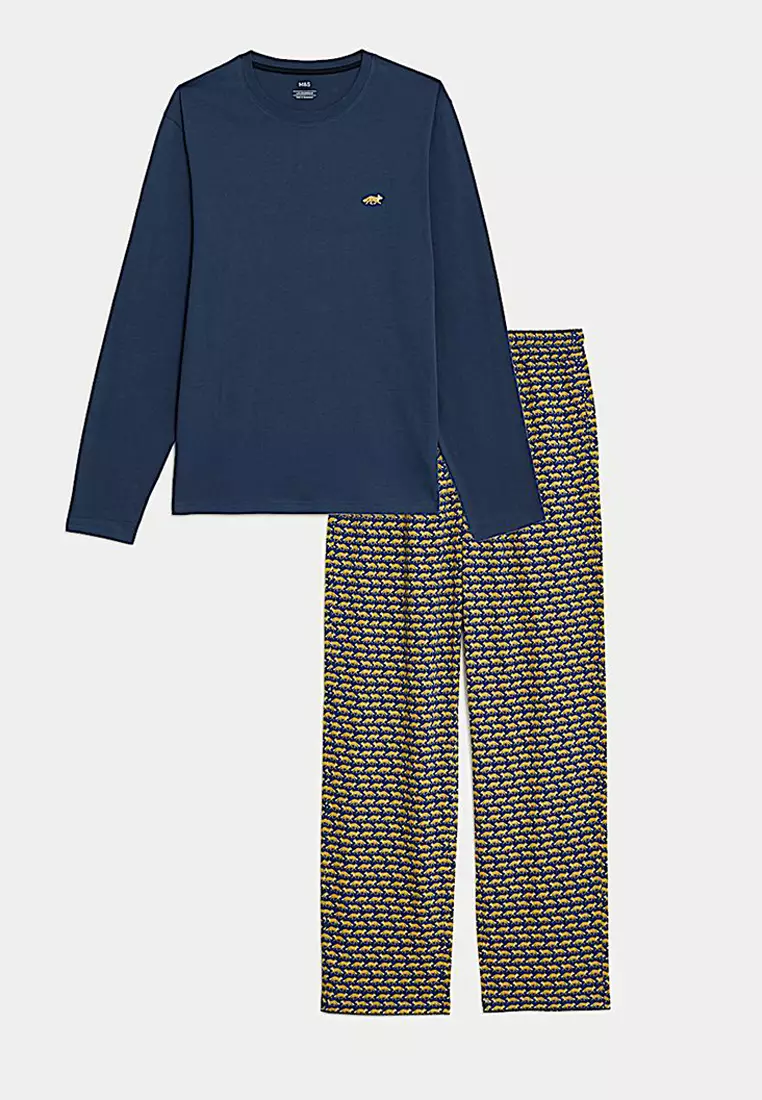 Pure Cotton Fox Print Pyjama Set