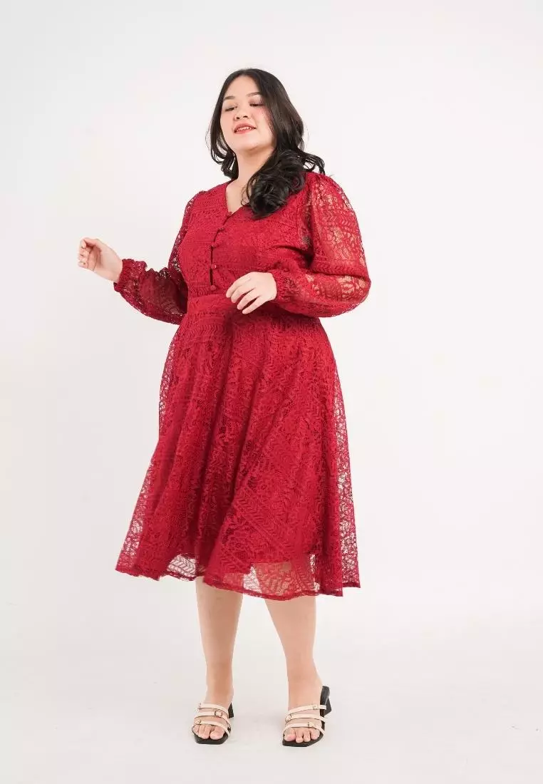 Plus Size Party Dress Hye Ji Vol 3 Red