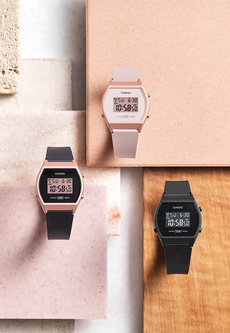 Casio - Jam Tangan Wanita - Black - Resin Strap - LW-204-1BDF