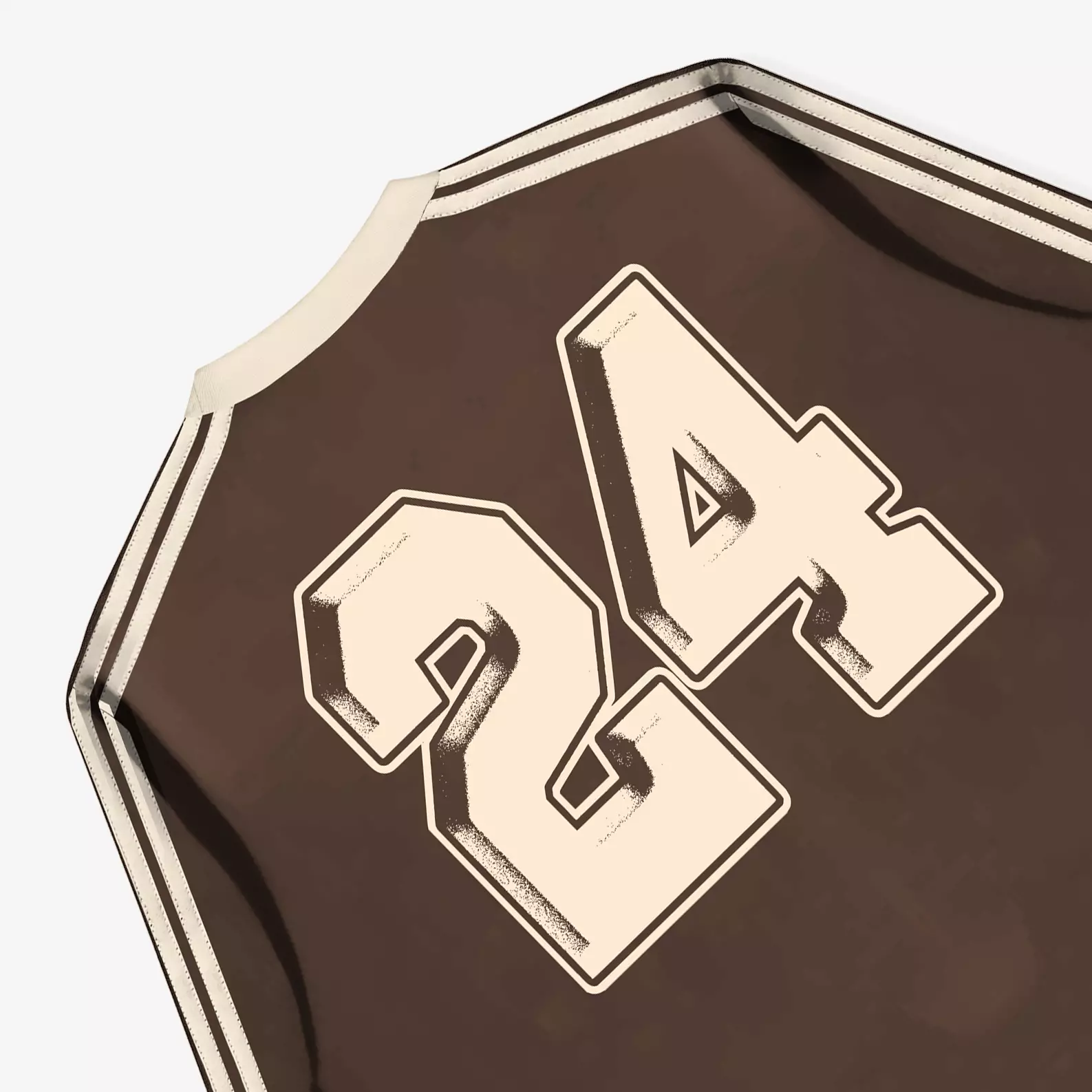 OOTDSUPPLY Longsleeve Boxy Double Stripe Classic 24 White & Dark Brown l Oversize T-Shirt Lengan Panjang l Kaos Kerah I Kaos Stripe | LSBX001