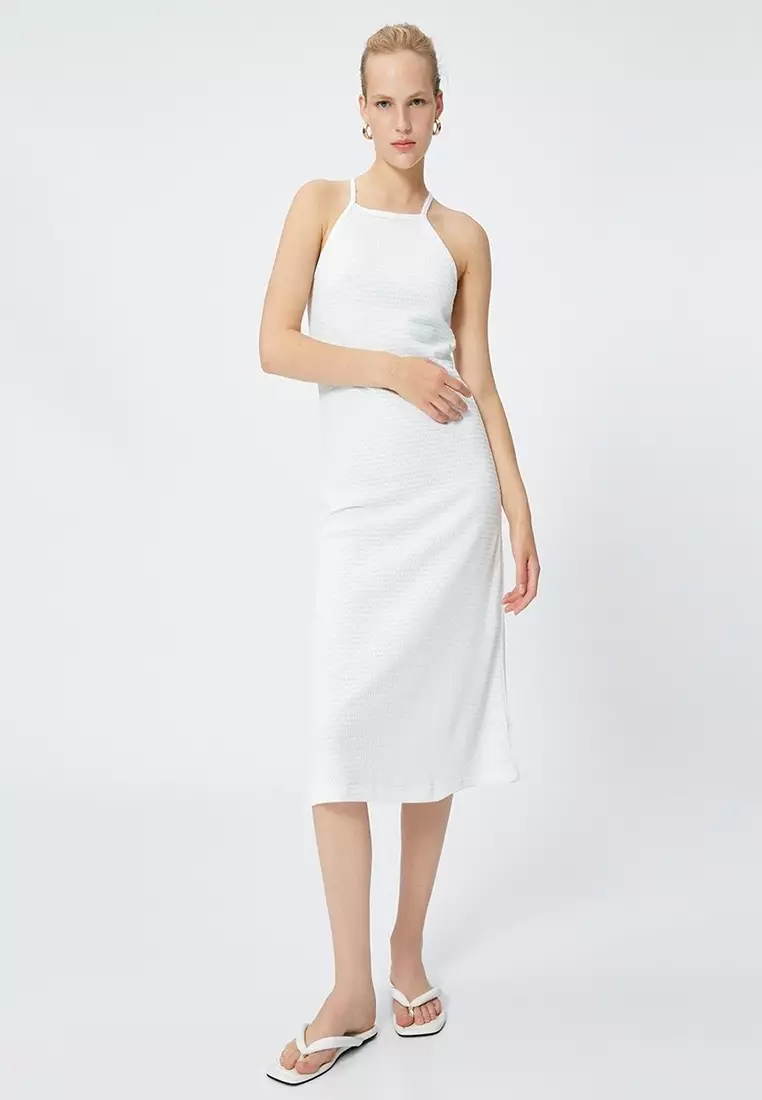 Halter Neck Midi Dress