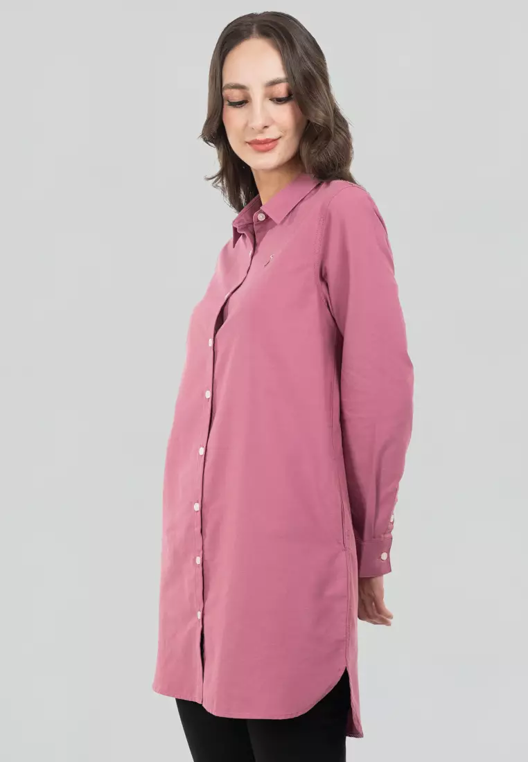 Polo Haus - Women’s Oxford Long Sleeve Shirt Dress WBSD008C