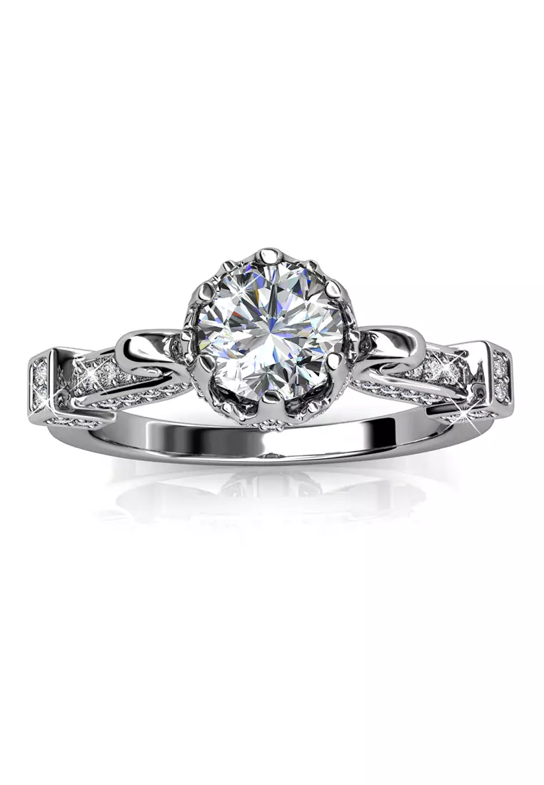 Imperial Ring (White Gold)- Cincin Cyrstal Swarovski by Her Jewellery