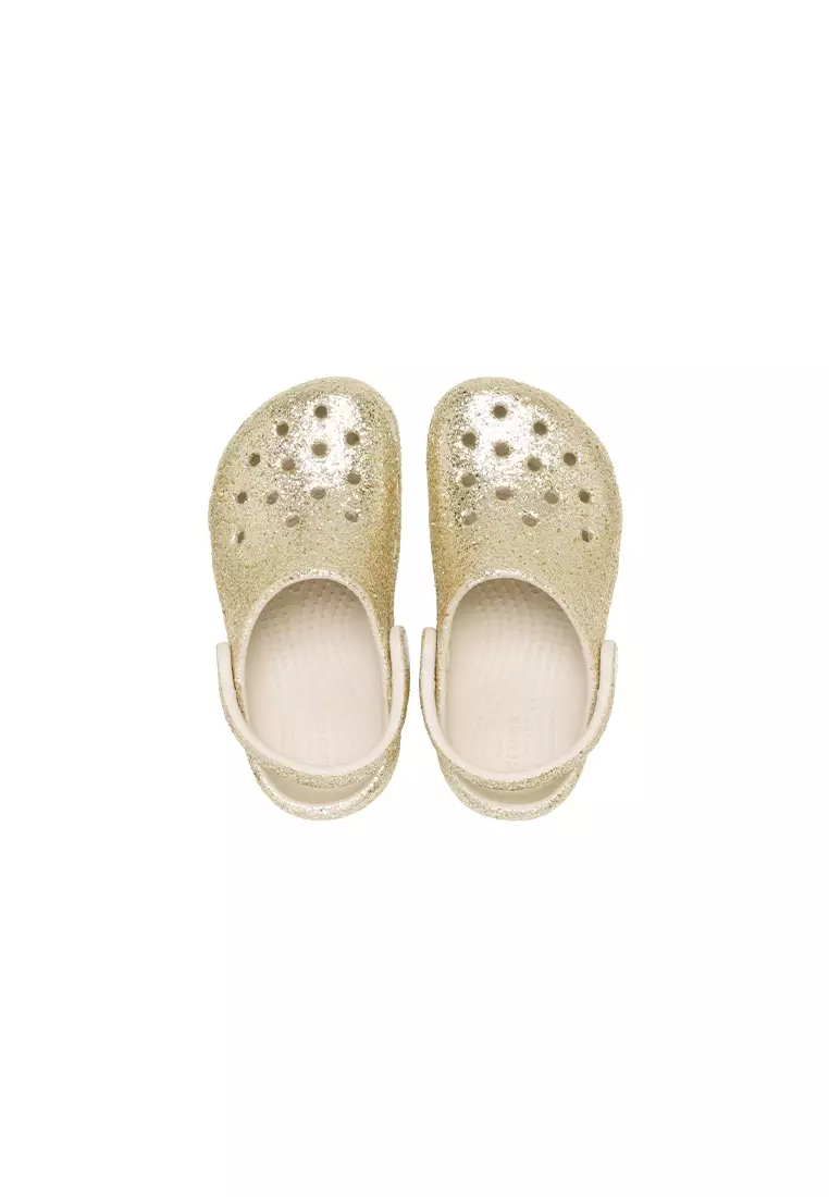 Toddler Classic Chunky Glitter Clog in Sandstone