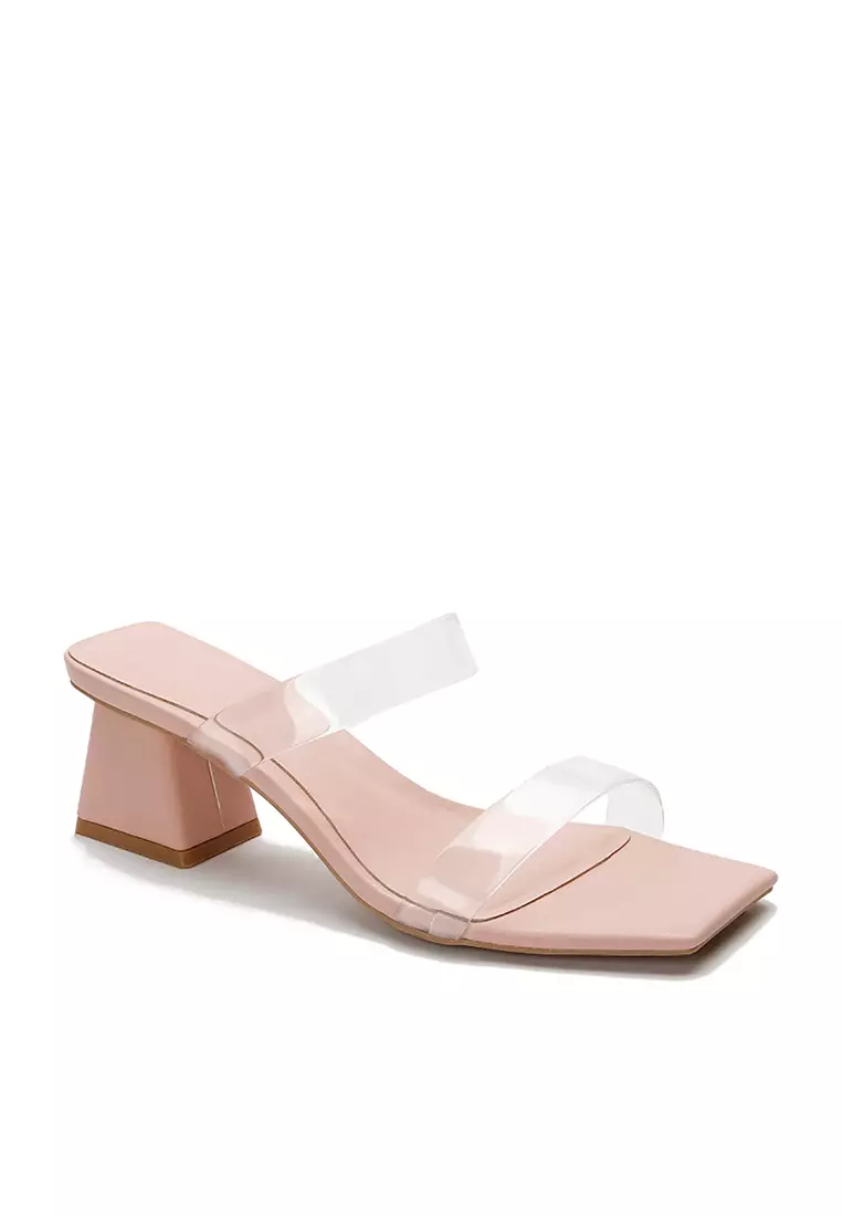 5CM Double Transparent Strap Sandals TE8398-5
