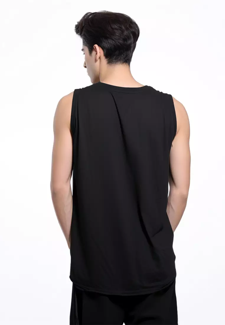 MTI92 Kutung Pria Casual Svn Logo Outline Hitam