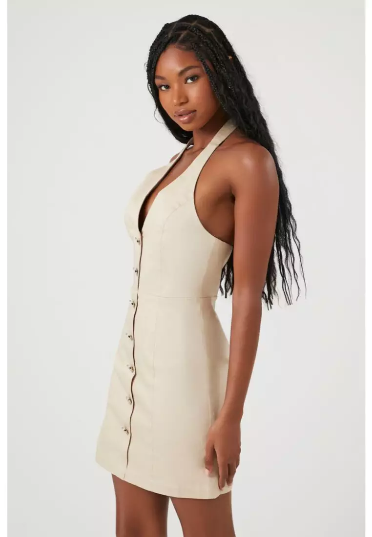 Forever 21 white button down dress discount