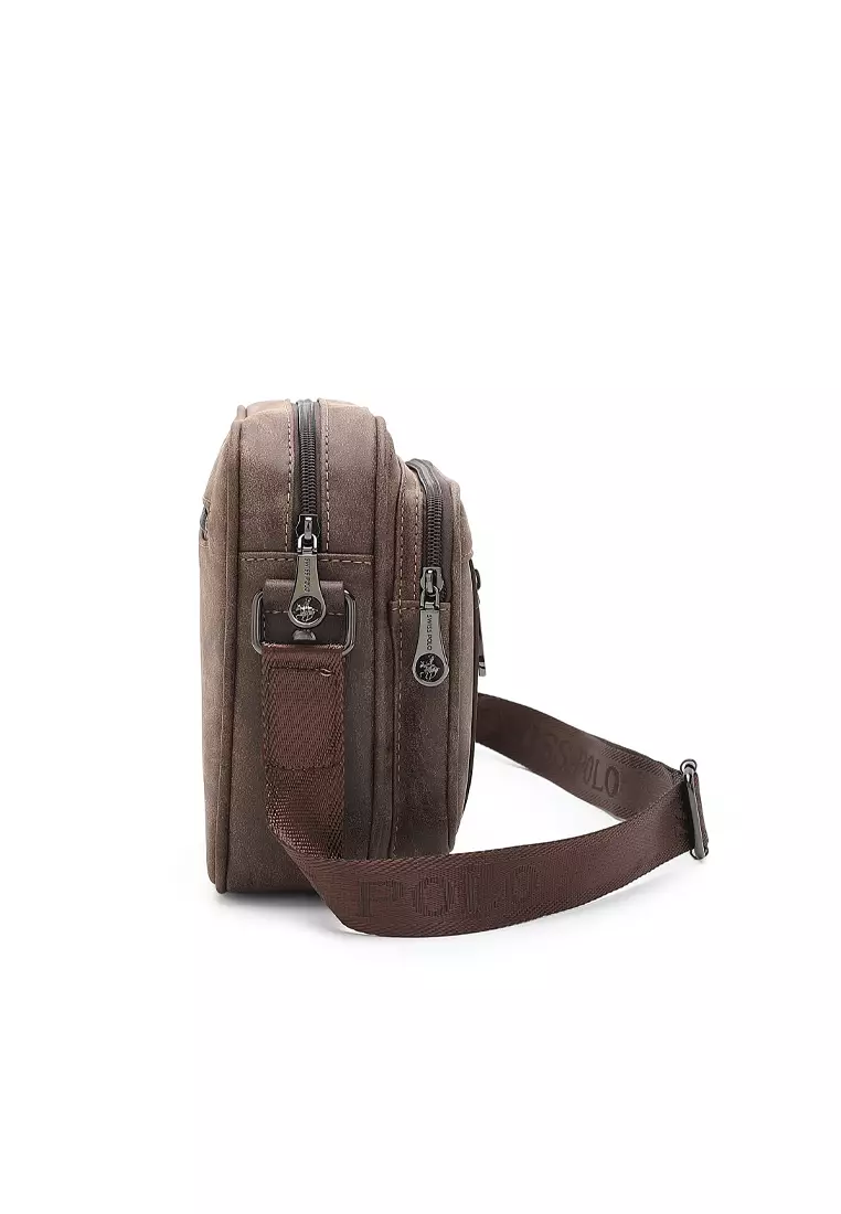 Men's Sling Bag / Crossbody Bag - Dark Brown