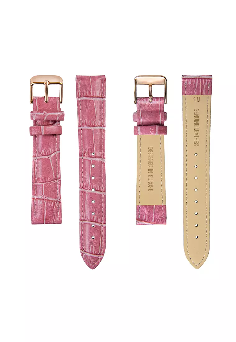Amelia Parker Gold Sky Pink Leather women watch