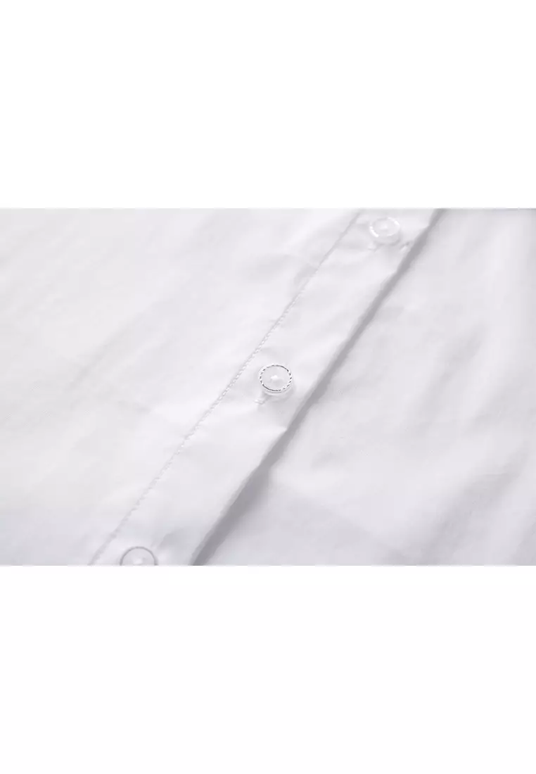 Summer Formal Short Sleeve Shirt with Short Tie Design