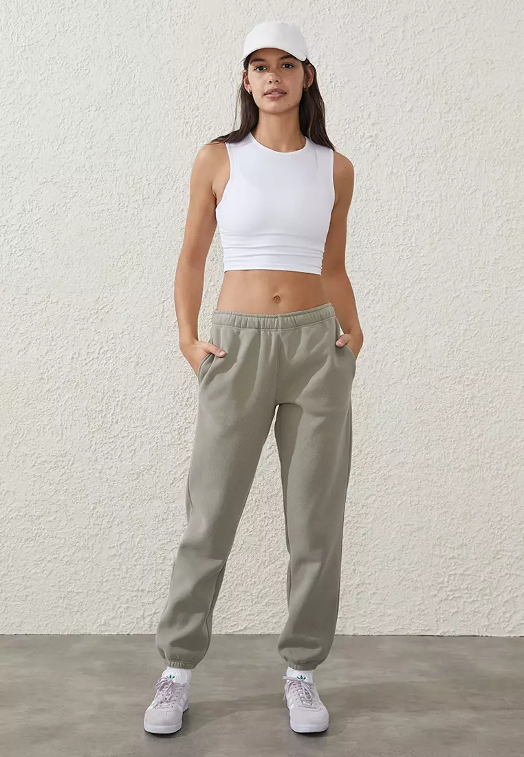 Buy Cotton On Body Plush Gym Track Pants in Dusty Khaki 2024