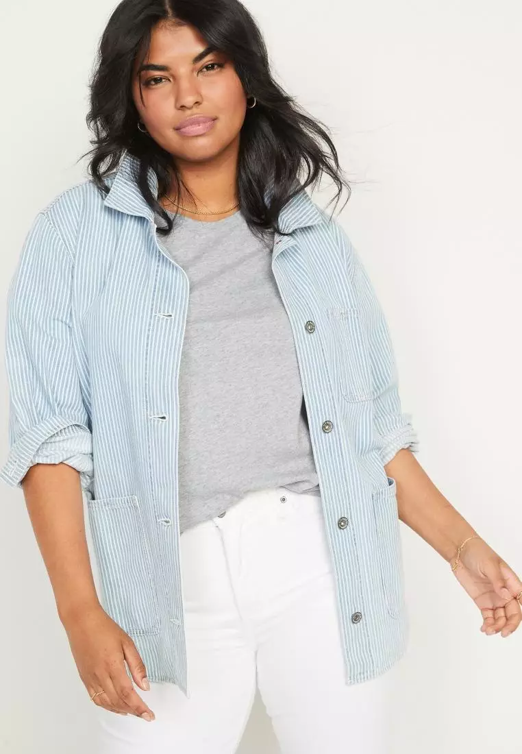 plus size denim shirt old navy