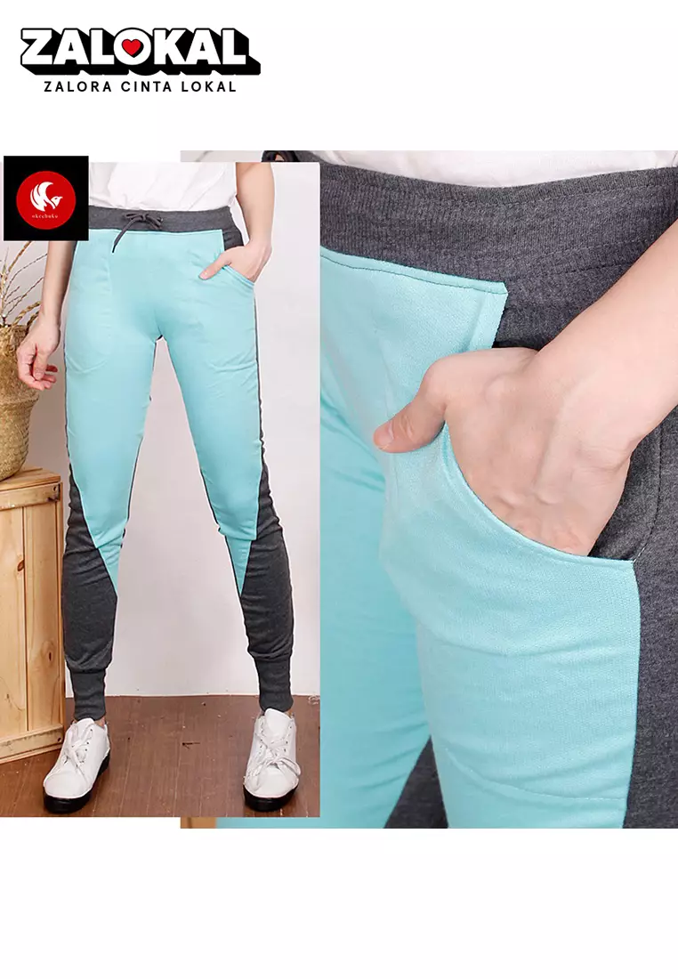 OKECHUKU Jane  Celana Jogger Wanita Training Sweatpants Fashion Joger