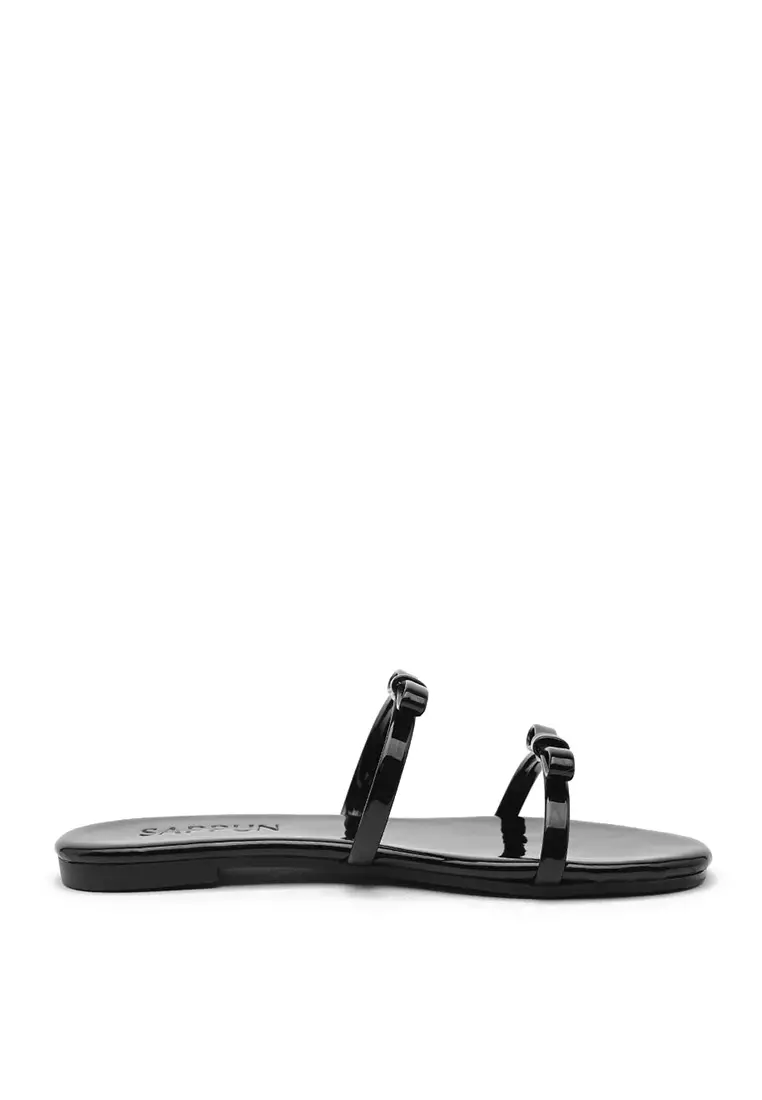 Discount on Sappun  shoes - SKU: Terroshoe Ribbon Strap Slippers (1cm) - Black