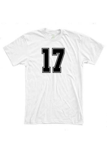 MRL Prints white Number Shirt 17 T-Shirt Customized Jersey A4FD0AAC6449CBGS_1