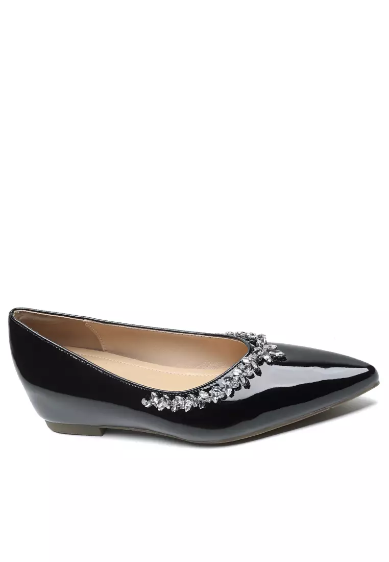 Discount on Twenty Eight Shoes  shoes - SKU: 4CM Hidden Heel Rhinestone Flat Shoes WW8916-7