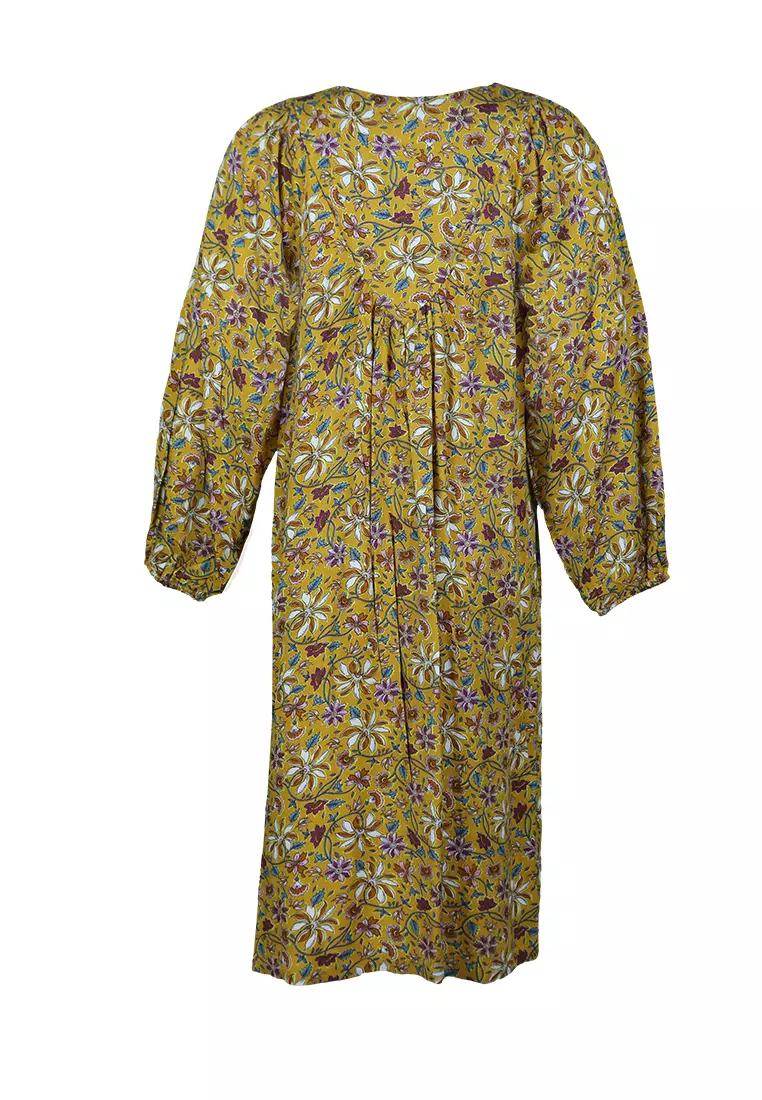 Pito Dito Girl Mountmeru Dress Anak Multicolor Motif Bunga - Size 4