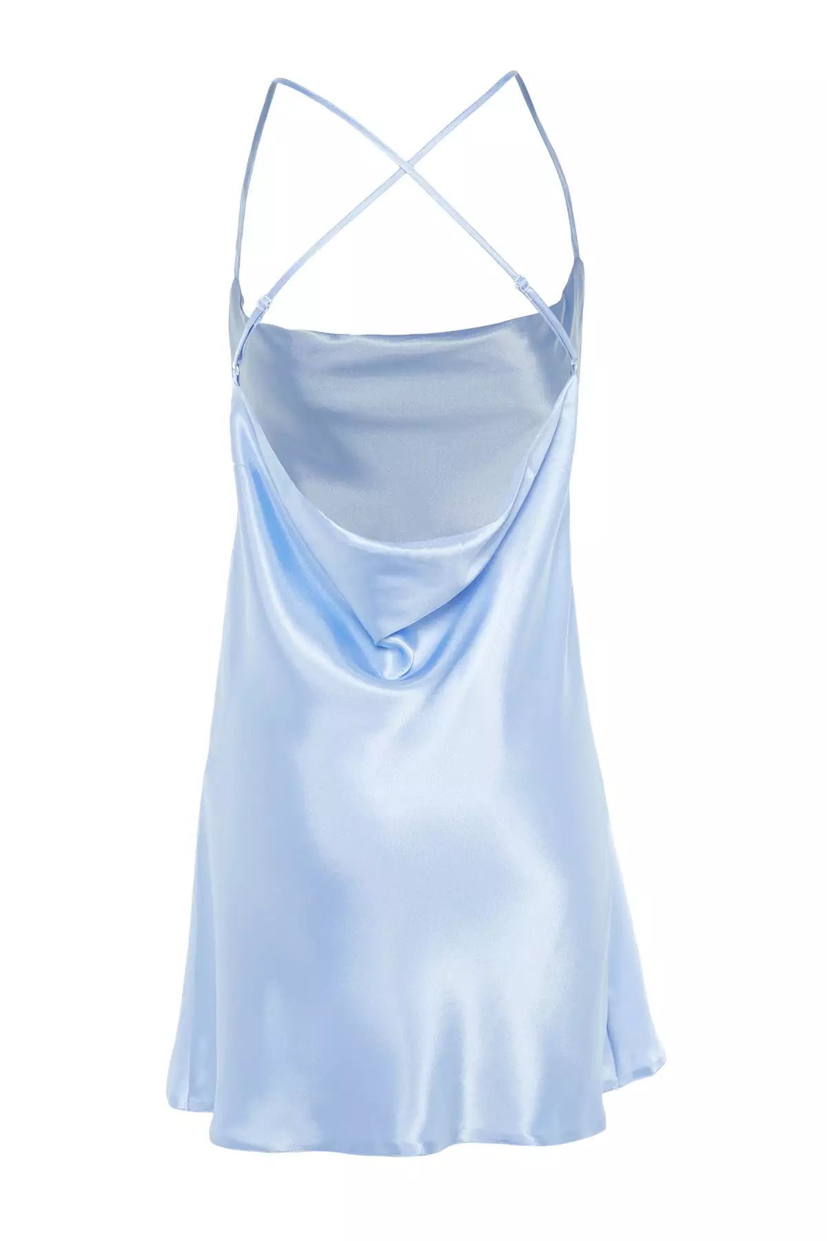 Back Detailed Satin Woven Nightgown