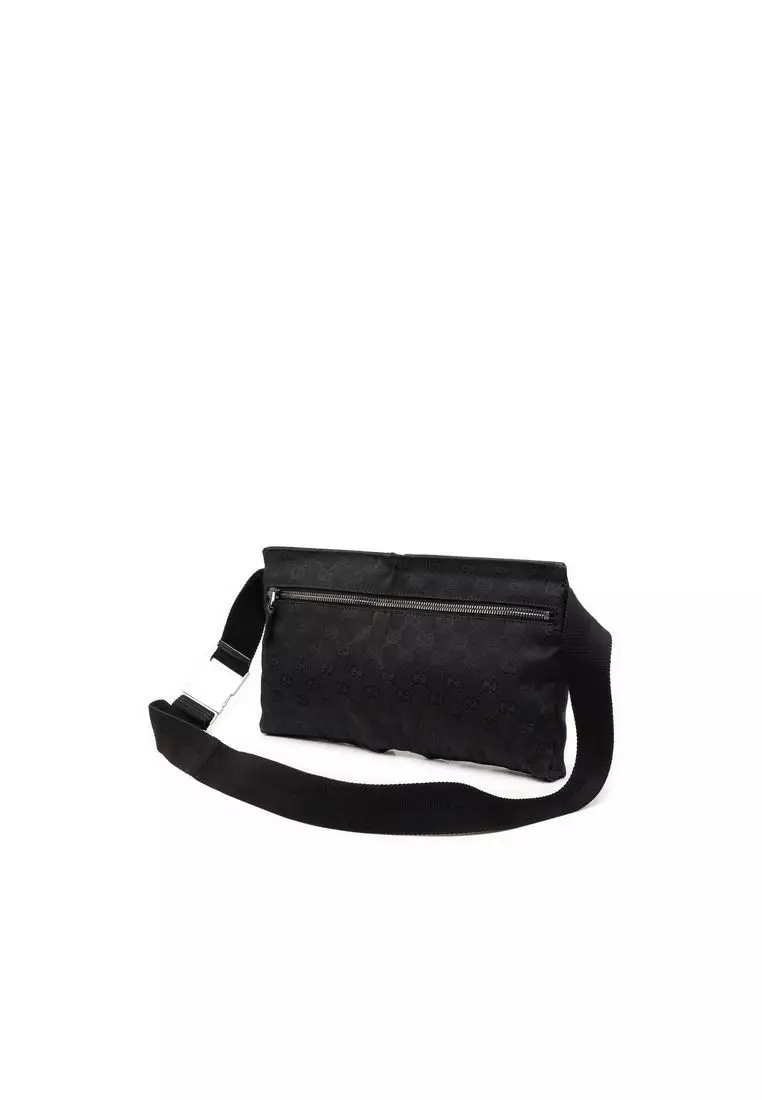 Pre-Loved Gucci Gg Canvas Double Pocket Belt Bag