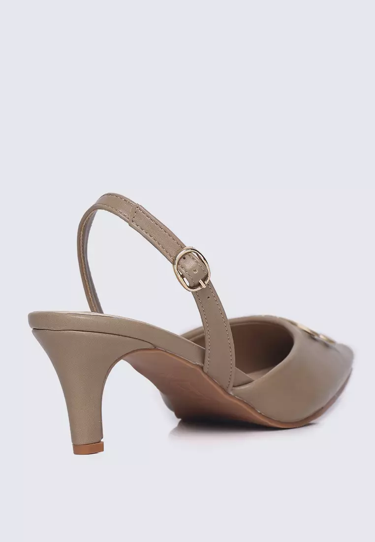 Portia Comfy Heels In Tan