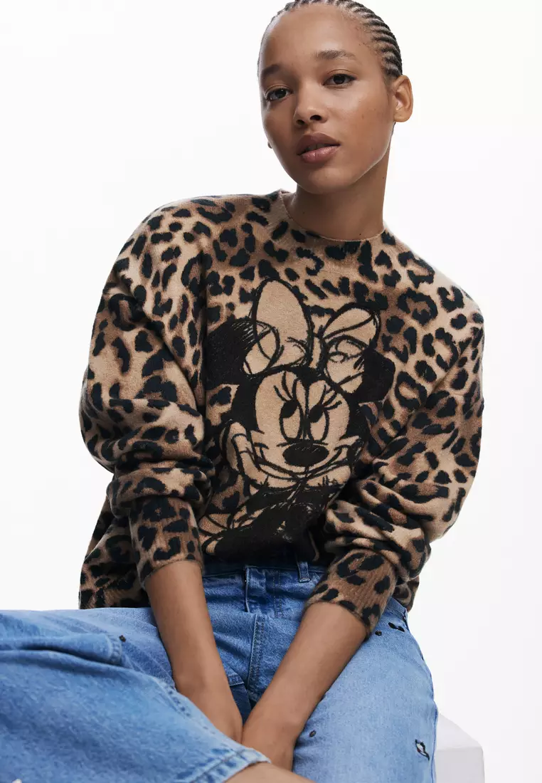 Minnie™ animal print sweater