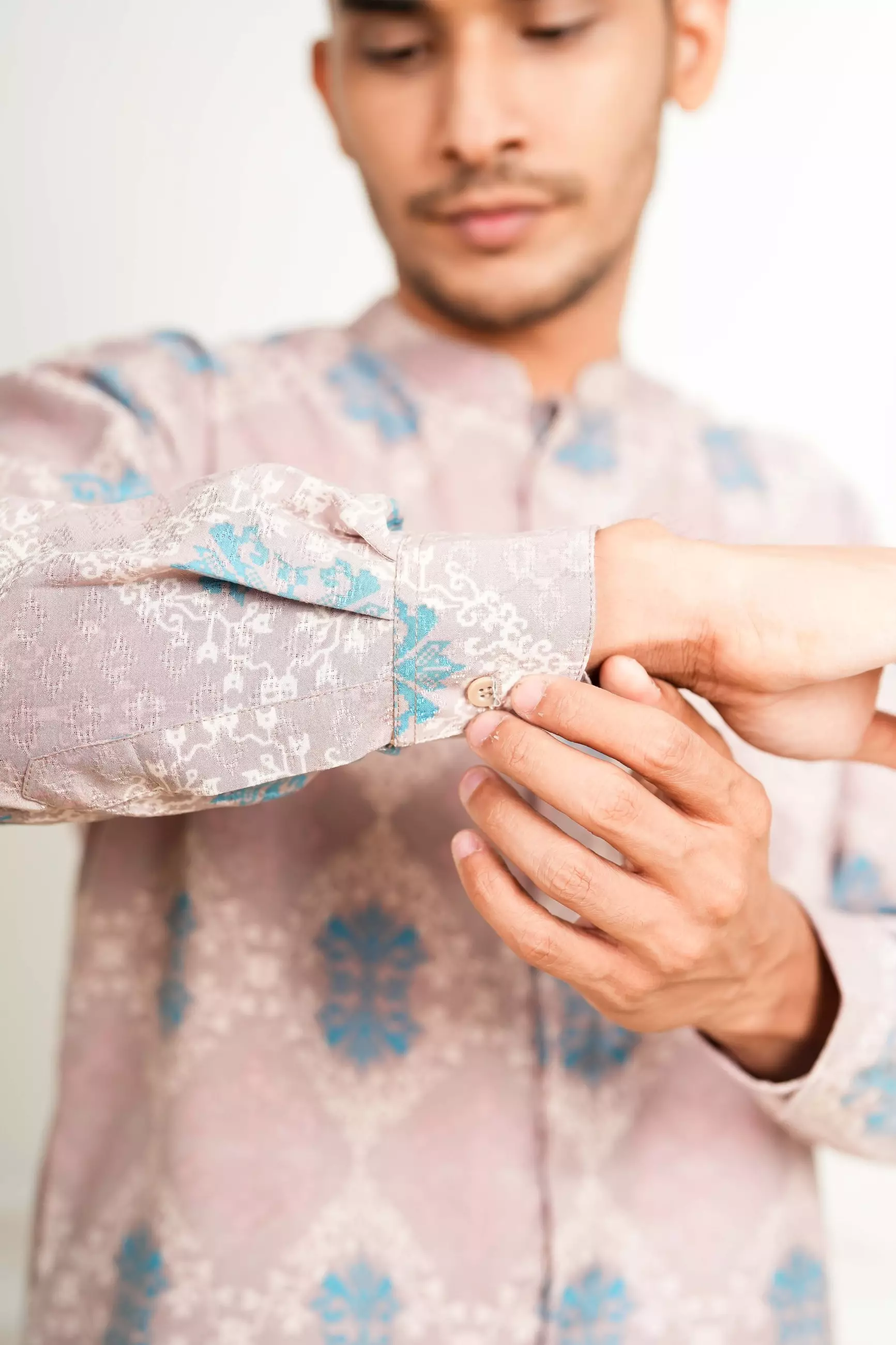 Sarimbit Kaluna Blush Kemeja Pria  Koko Lengan Panjang Regular Fit Furing