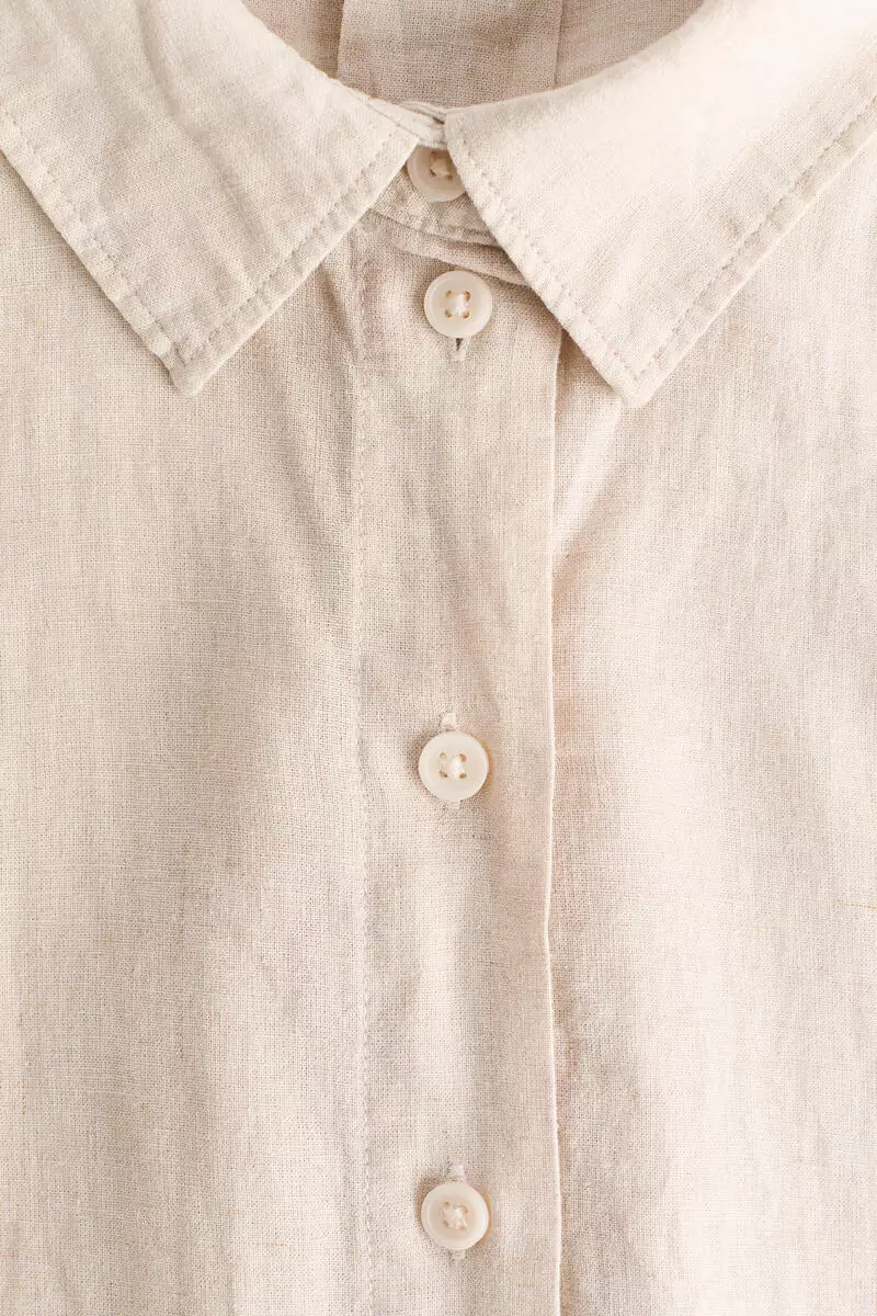 Linen-blend shirt
