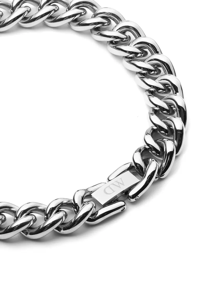 Chunky Chain Bracelet Silver - Unisex Bracelet for women and men stainless steel Bracelet DW Official Authentic Original gelang tangan perempuan lelaki DW