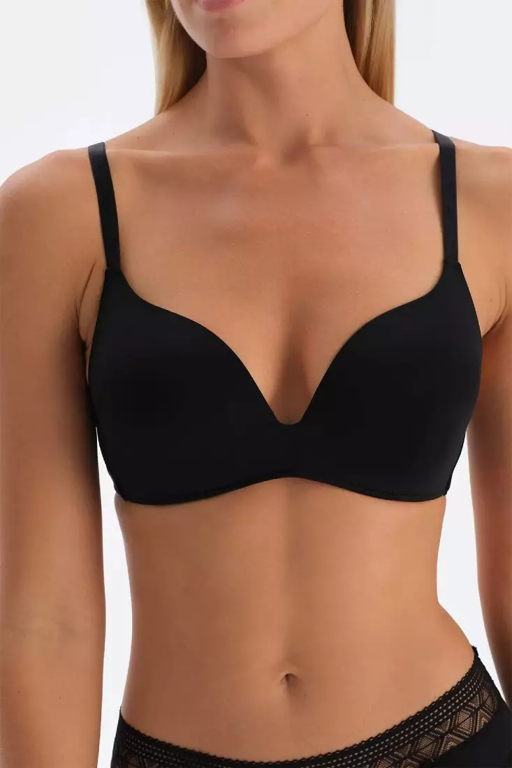 Black Soft Bra, Non-Padded, Non-wired, Underwear for Women