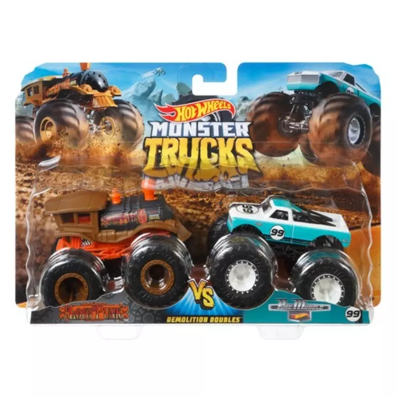 Hot Wheels Set 2 Pcs Monster Truck Demolition Random