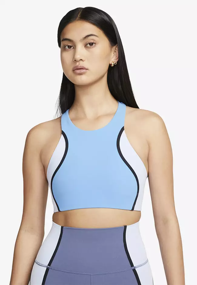 Nike Size S M L $65 DRI-FIT Shape High-Support Padded Zip-Front Sports Bra