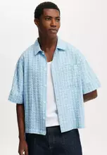 Bright Blue Textured Check