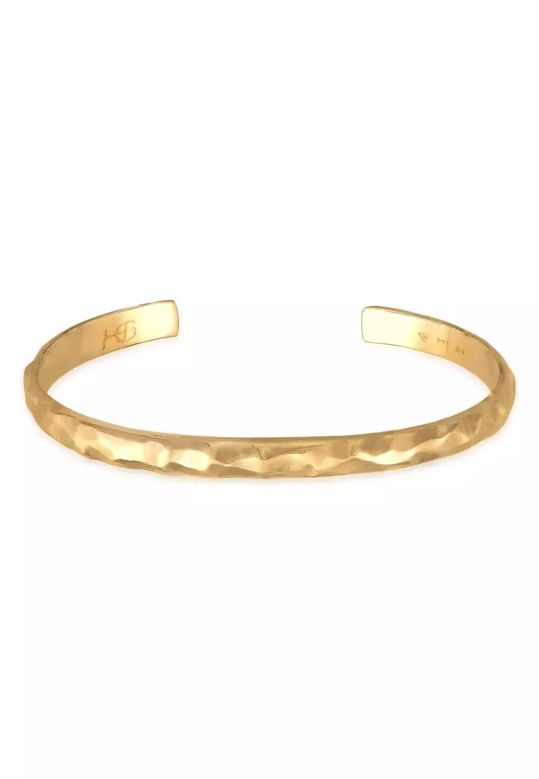 EXCLUSIVE Gelang Perhiasan Perak 925 Pria Bangle Everyday Gold Plated
