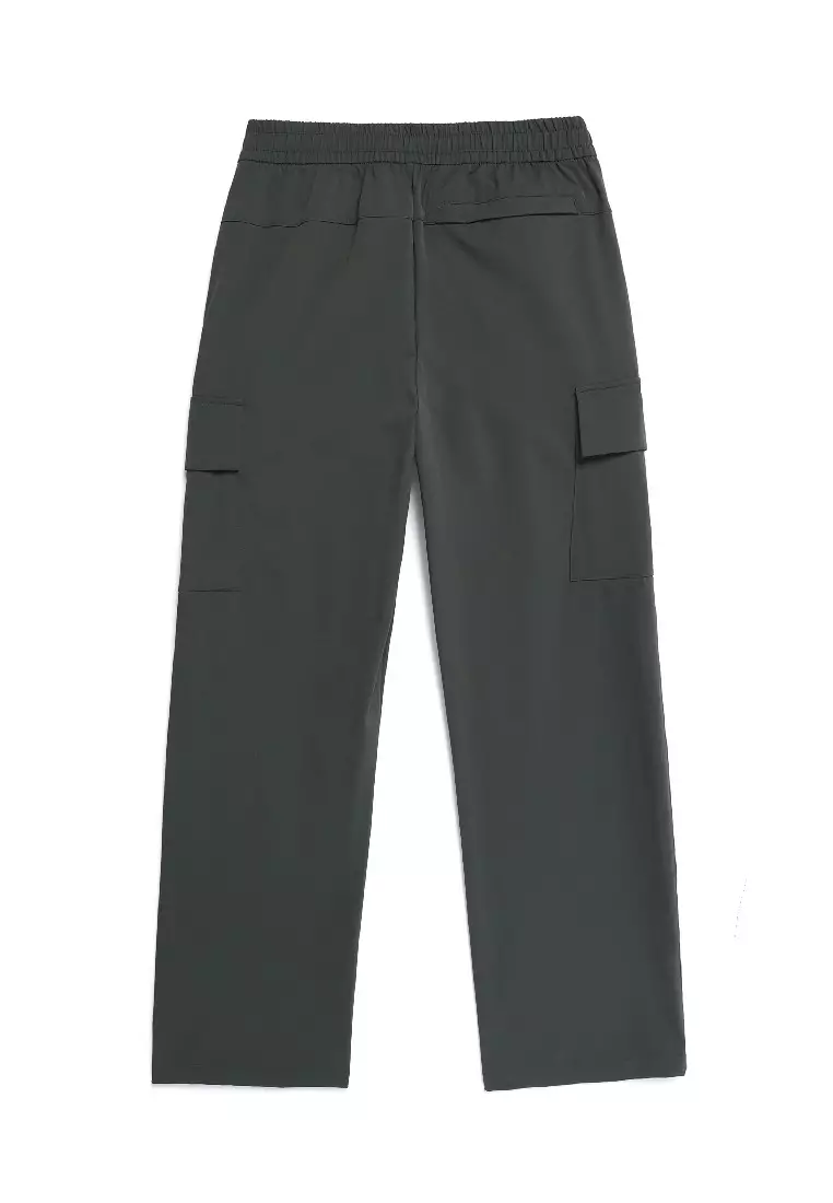 男女同款ARCHELON梭織彈性直腳長褲