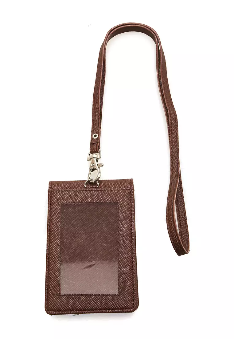 Azka Card Holder Two Side Bentuk Simple dan Minimalis - Coklat Tua