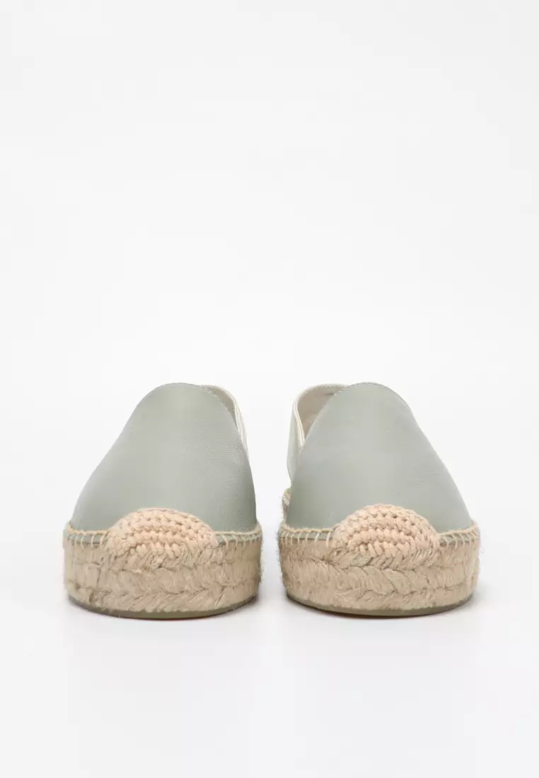 Color Matching Lamb Leather Espadrilles HB7102