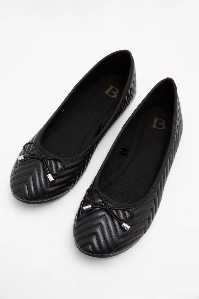 Sofia Manny Ballerina Quilted Black