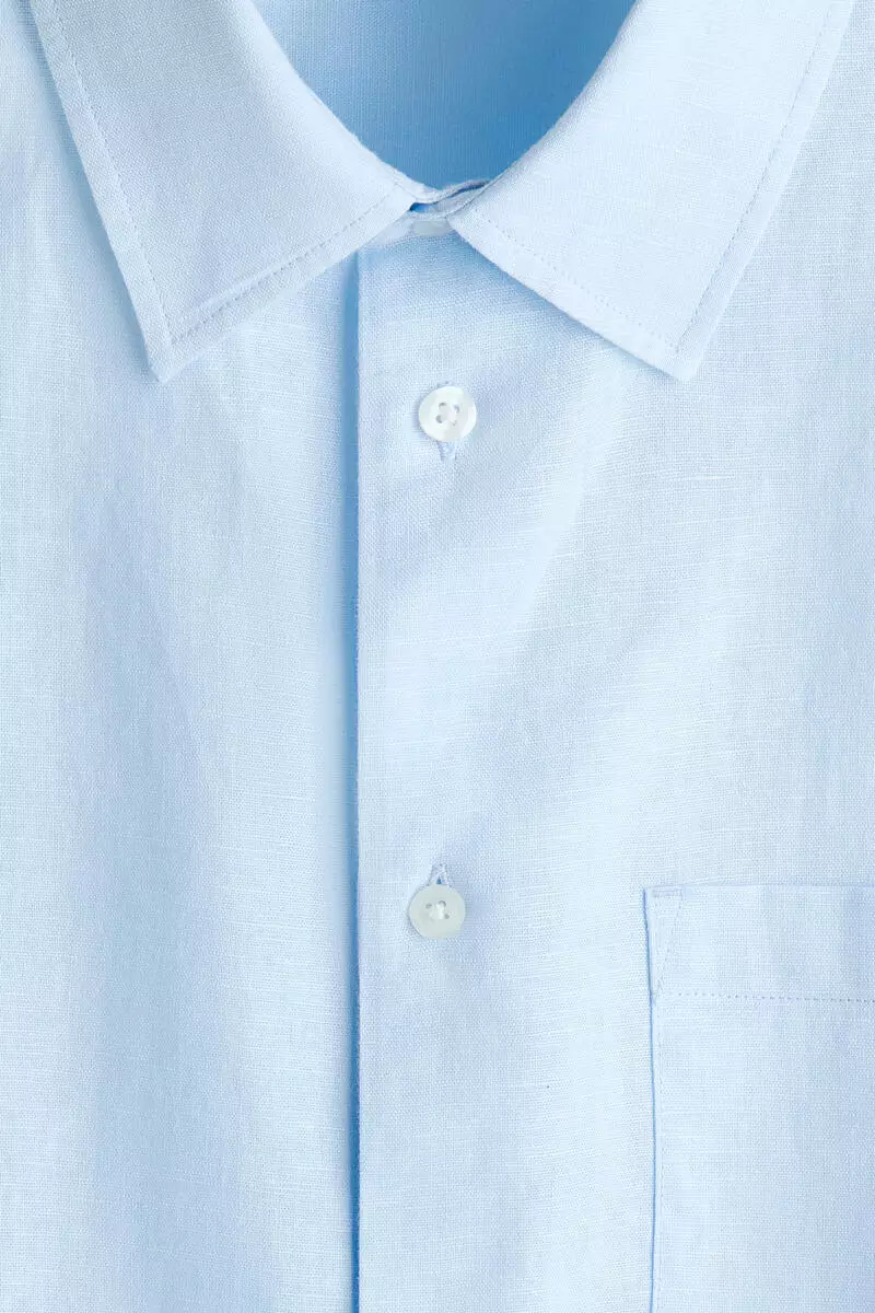 Relaxed Fit Linen-blend shirt