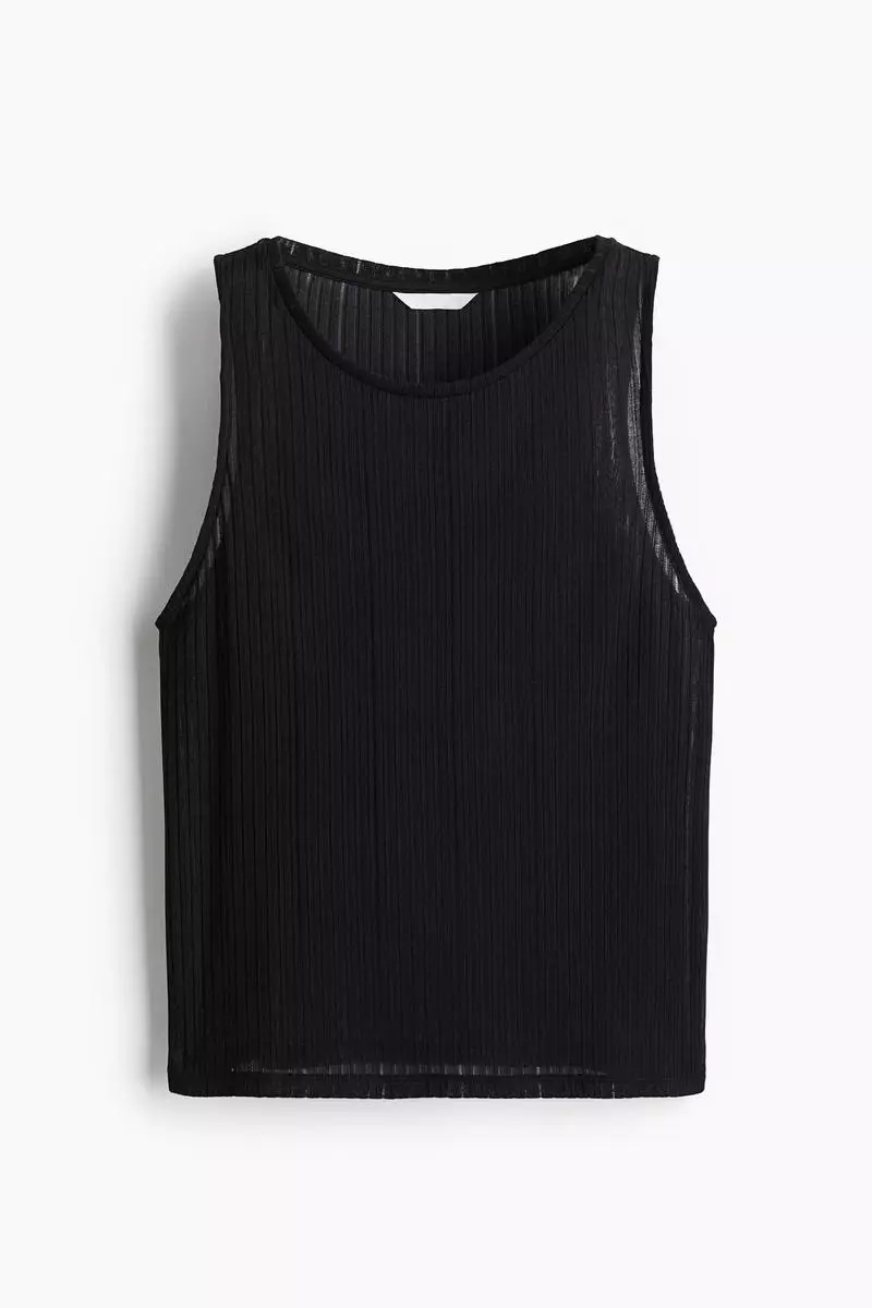 Rib-knit vest top
