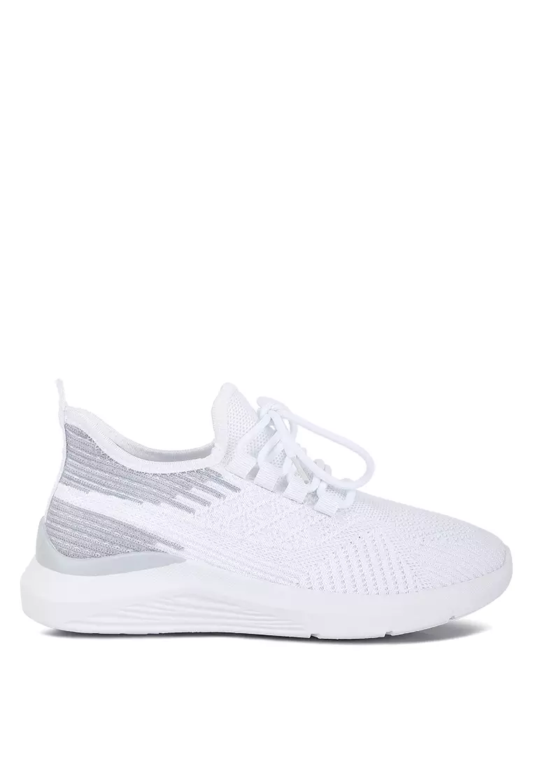 Discount on London Rag  shoes - SKU: White Lace Up Chunky Sneakers