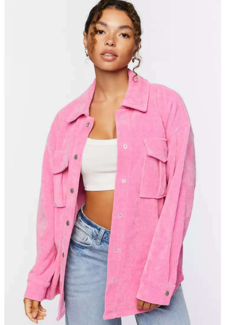 Forever 21 pink corduroy jacket clearance