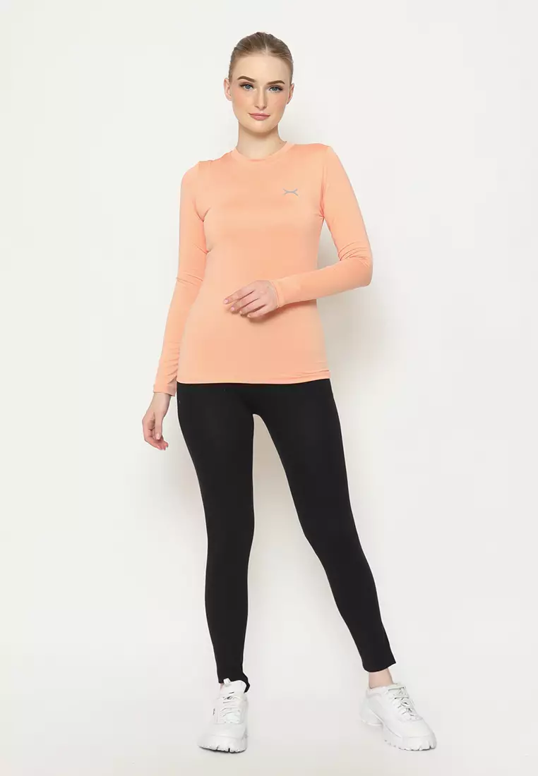 Flexzone Long Sleeves Sport Shirt Women Essential Peach