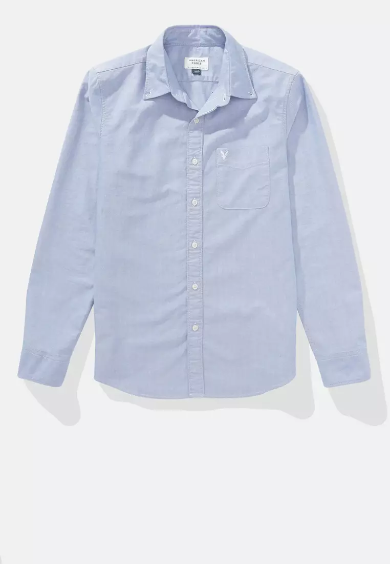 Button Down Solid Oxford W Eagle Shirt