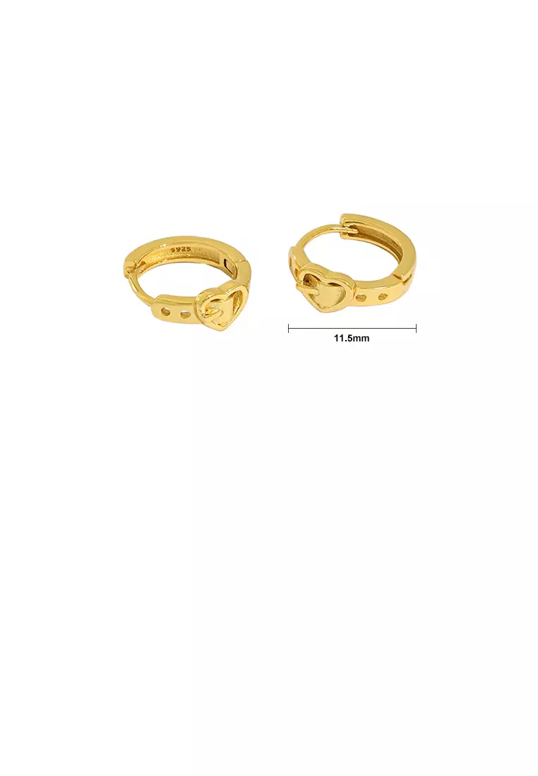Buy Glamorousky 925 Sterling Silver Plated Gold Simple Creative