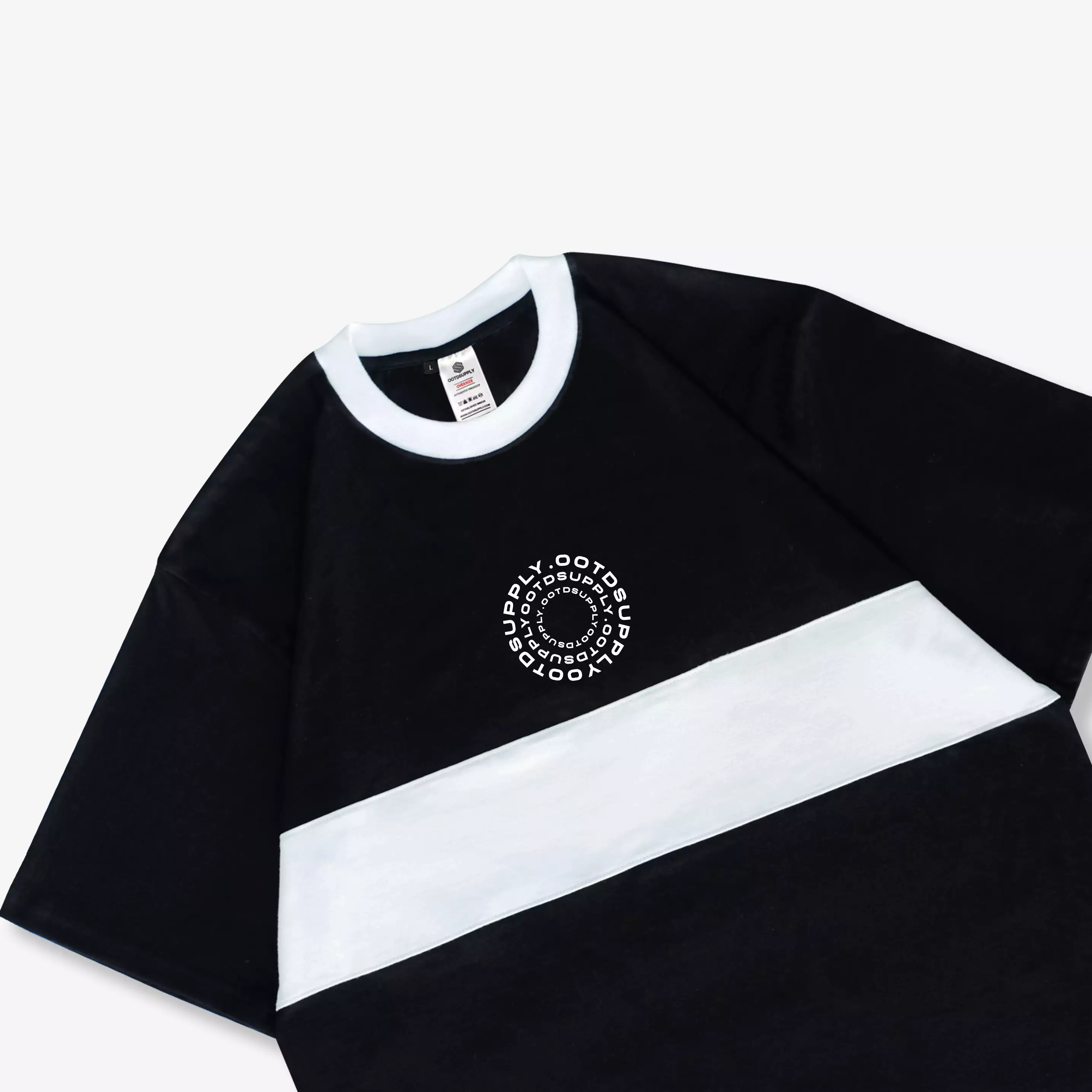 OOTDSUPPLY Oversized Circles Two Tone Colours | Oversize Pria & Wanita