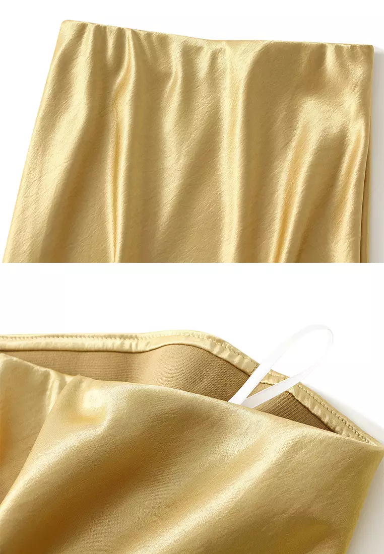 High-waisted Draped Mermaid Skirt AF-9937